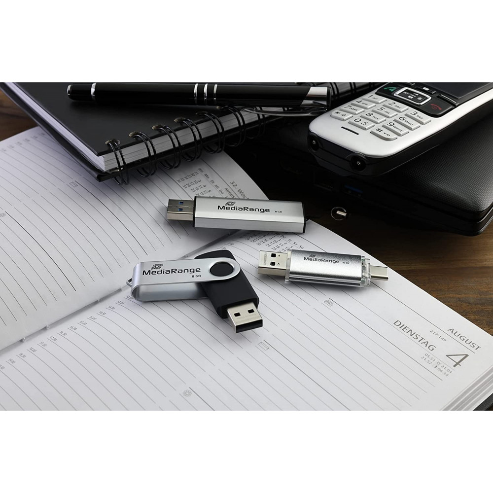 Флеш-накопичувач USB3.0 32GB Type-C MediaRange Silver (MR936)