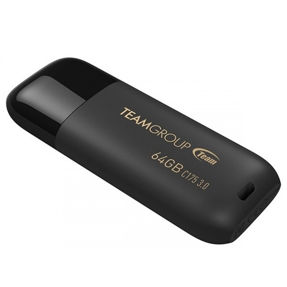 Флеш-накопичувач USB3.1 64GB Team C175 Pearl Black (TC175364GB01)