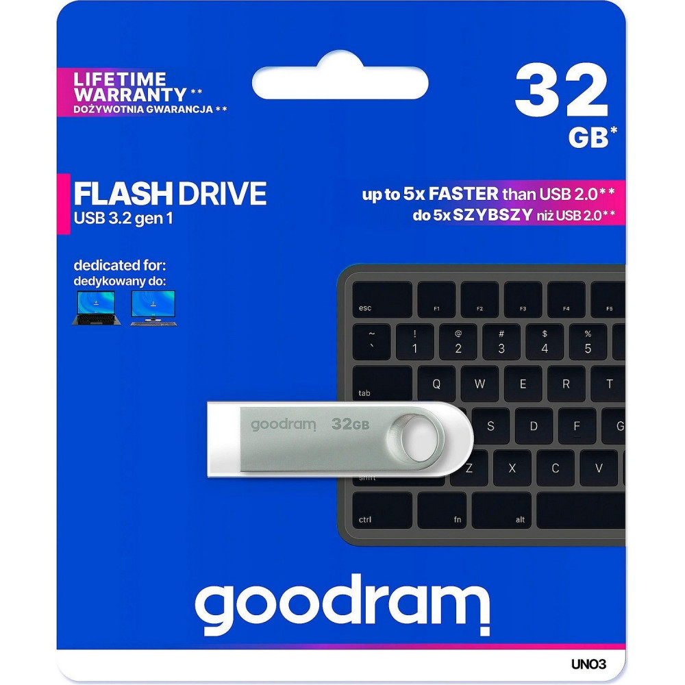 Флеш-накопичувач USB3.2 32GB Goodram UNO3 (UNO3-0320S0R11)