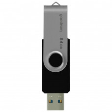 Флеш-накопичувач USB3.2 64GB Goodram UTS3 (Twister) Black (UTS3-0640K0R11) Флеш-накопичувач USB3.2 64GB Goodram UTS3 (Twister) Black (UTS3-0640K0R11)