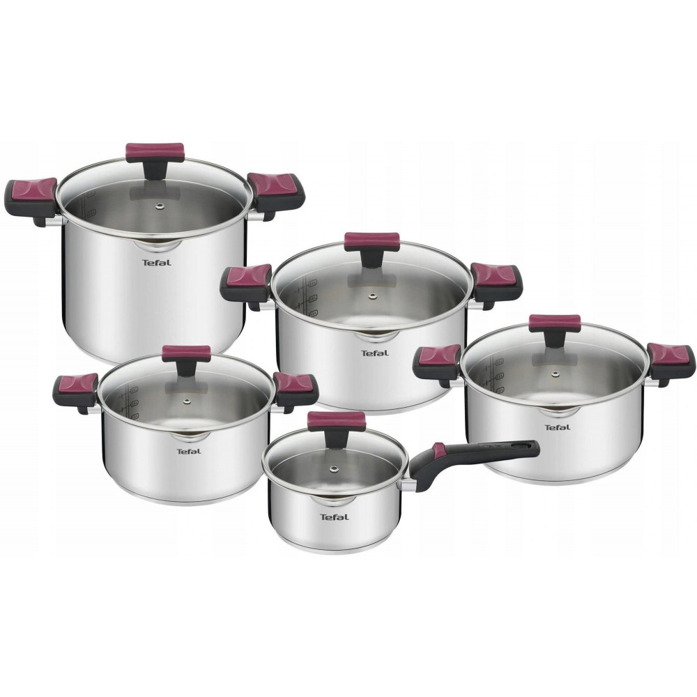 Набір посуду Tefal Cook&Clip 10 предметів (G723SA74)