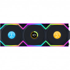 Вентилятор Lian Li Uni Fan SL Wireless LCD 120-3 Reverse Black (G99.12RSLLCD1W3B.00)