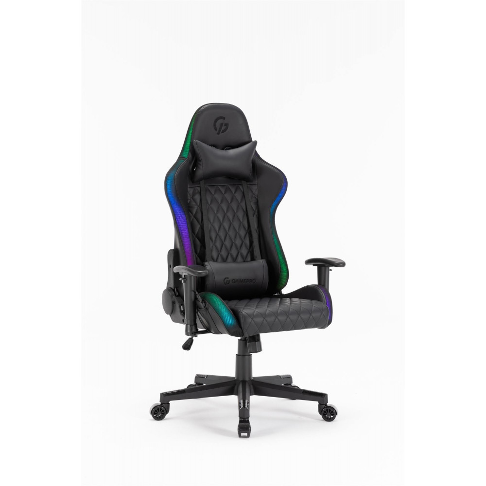 Крісло для геймерів GamePro Hero RGB Black (GC-700-Black)