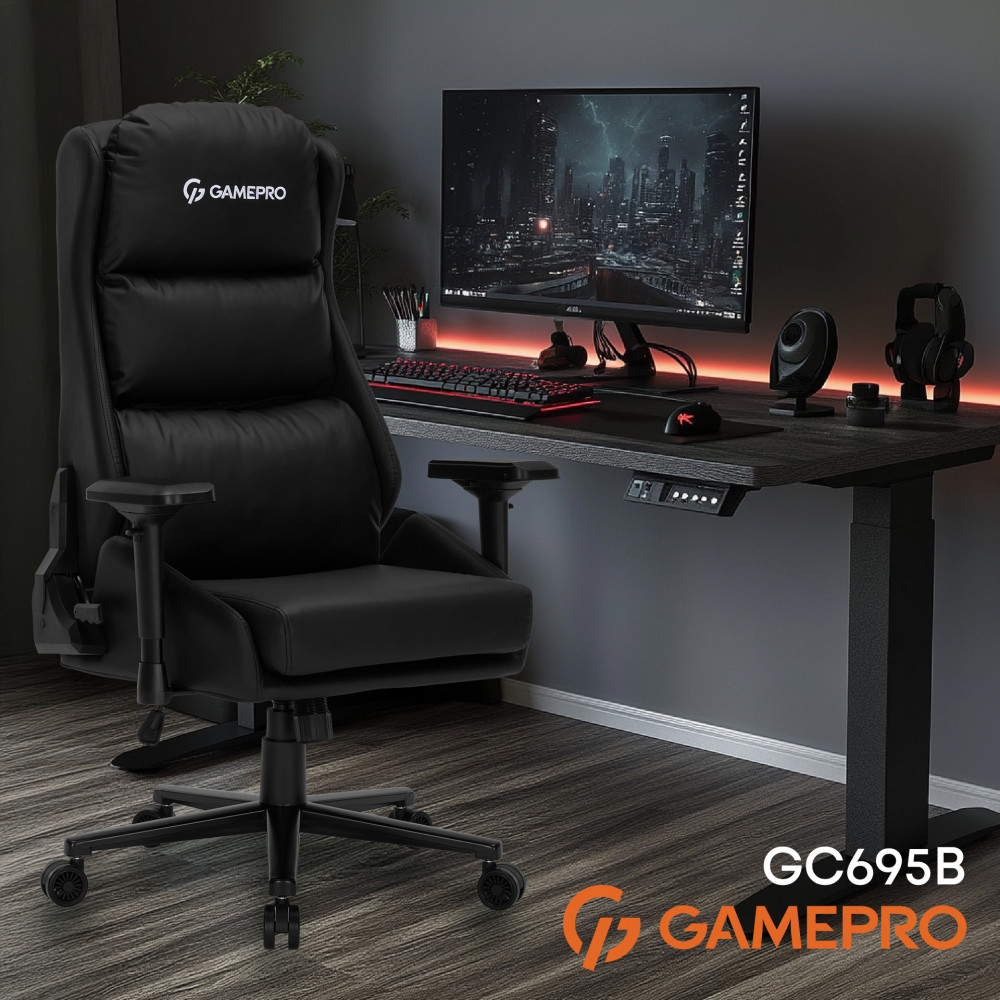 Крісло для геймерів GamePro GC695B Black