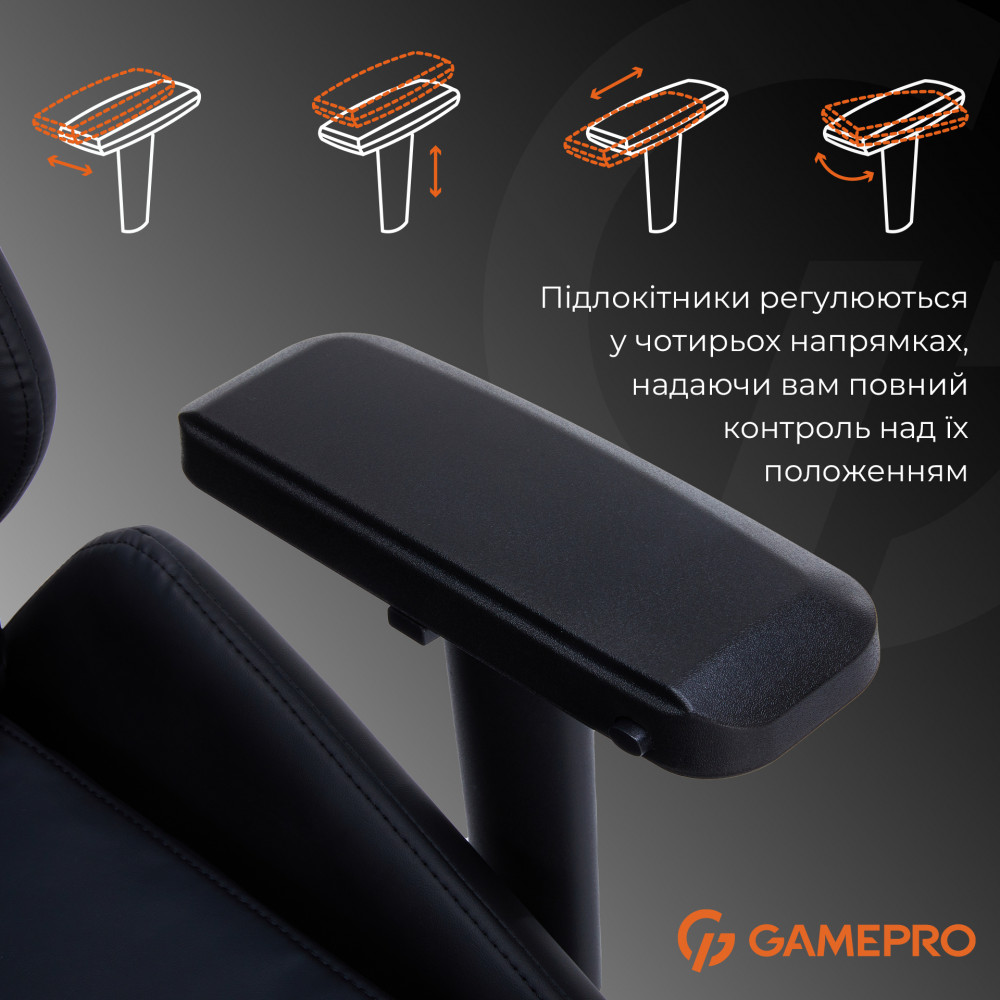 Крісло для геймерів GamePro GC695B Black
