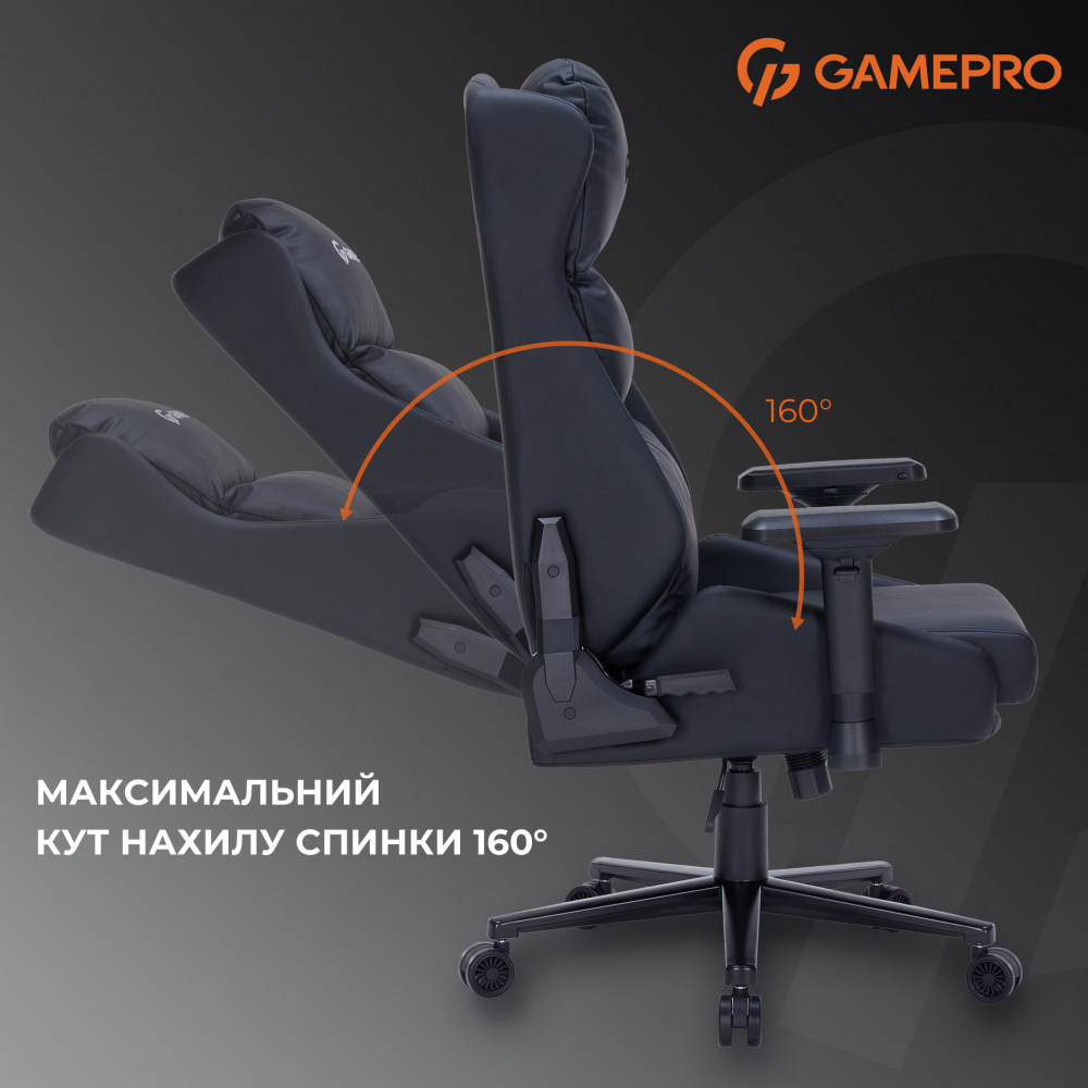 Крісло для геймерів GamePro GC695B Black