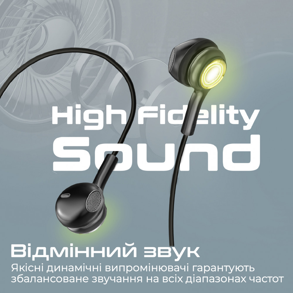 Гарнітура Promate LumiBuds-C Black