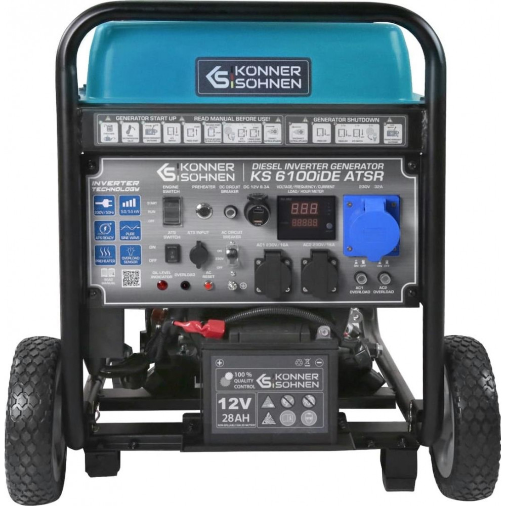 Генератор дизельний інверторний Konner&Sohnen KS 6100iDE ATSR