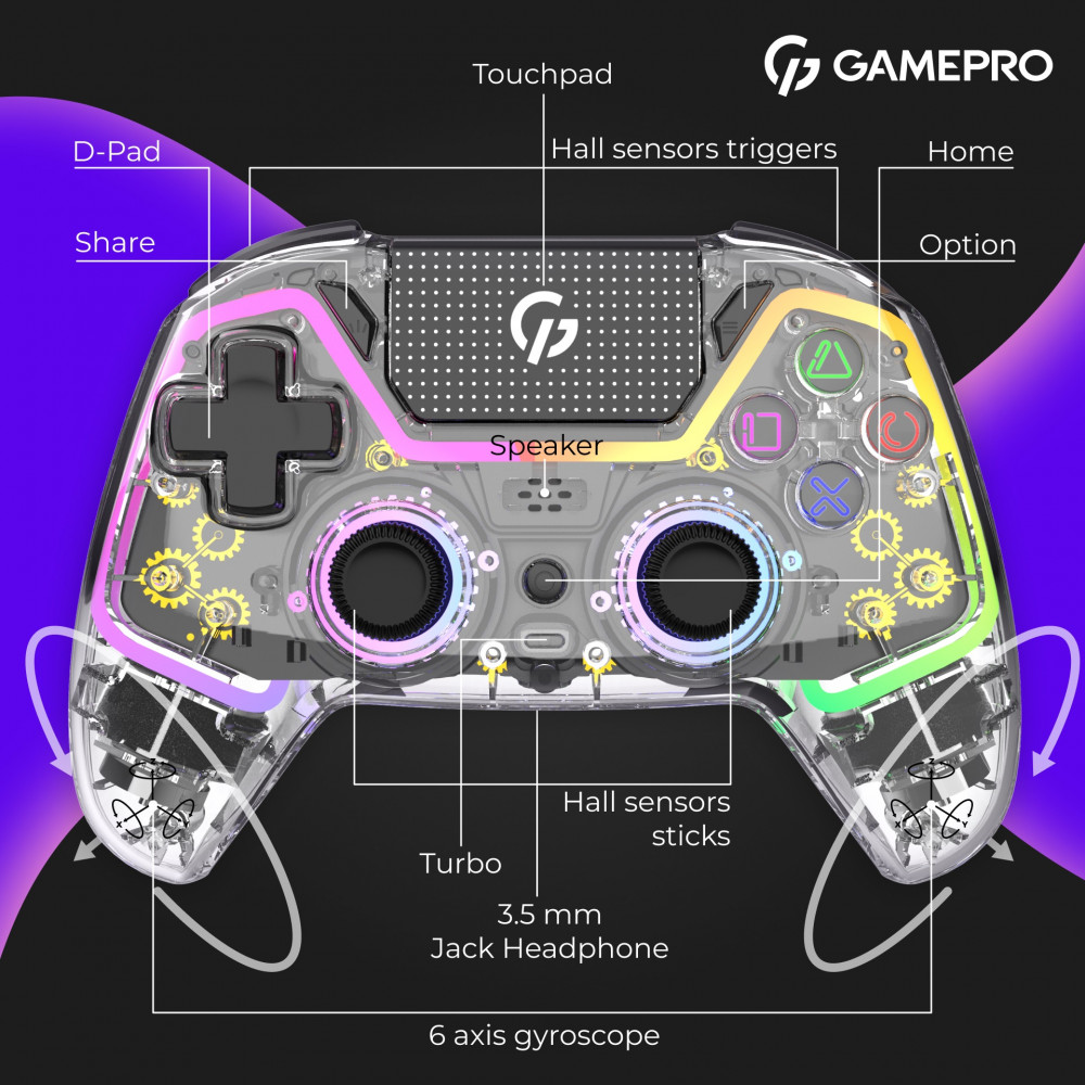 Геймпад GamePro GPS13T Transparent