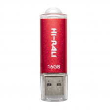 Флеш-накопичувач USB 16GB Hi-Rali Rocket Series Red (HI-16GBVCRD)
