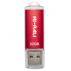 Флеш-накопичувач USB 32GB Hi-Rali Rocket Series Red (HI-32GBVCRD)