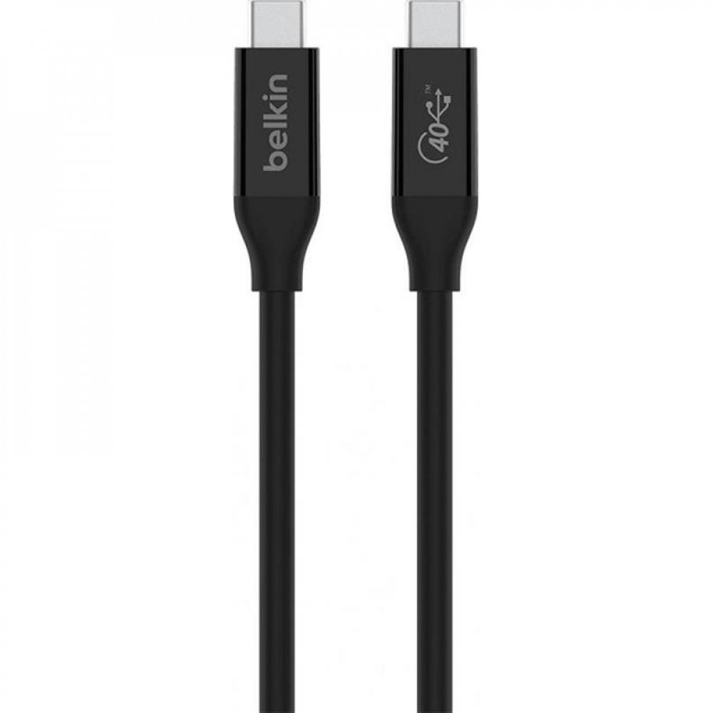 Кабель Belkin USB Type-C-USB Type-C (M/M), 40Gbps, 100W, 0.8 м, Black (INZ001BT0.8MBK)