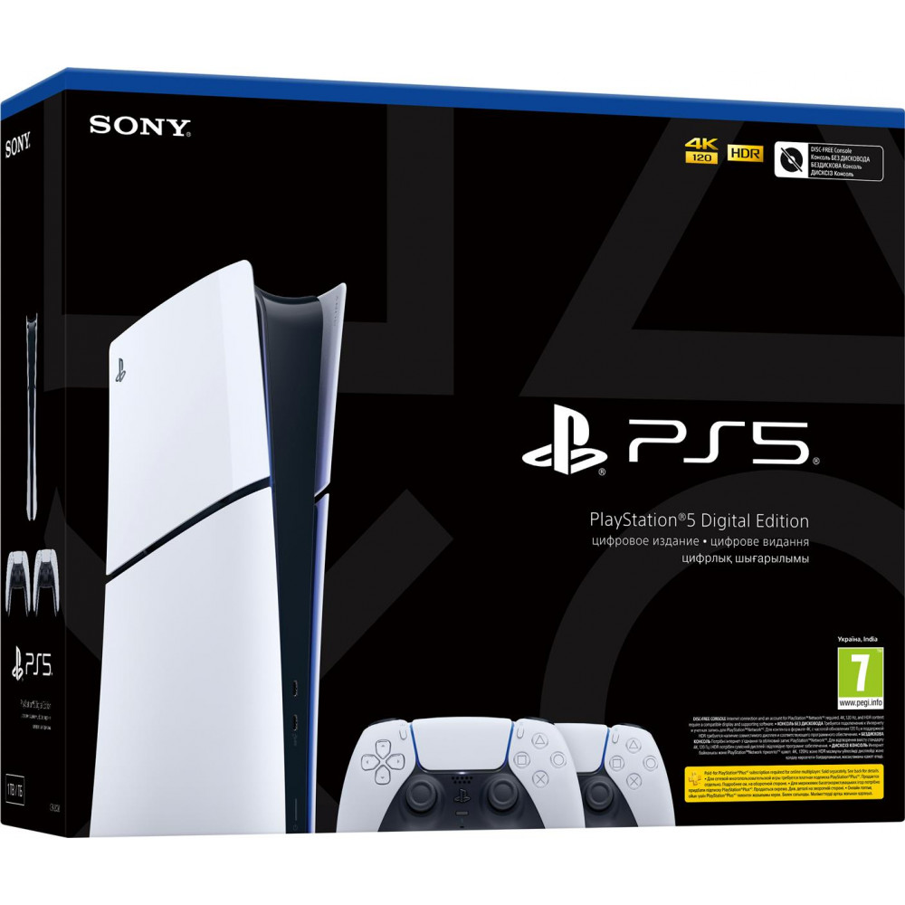 Ігрова приставка Sony PlayStation 5 Slim Digital Edition (2 геймпада Dualsense) (1000042066)