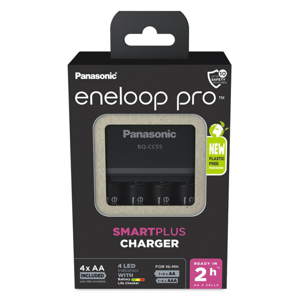 Зарядний пристрій Panasonic Smart-Quick Charger + Eneloop Pro BQ-CC55 AA/HR06 Ni-Mh 2500 mAh BL 4 шт