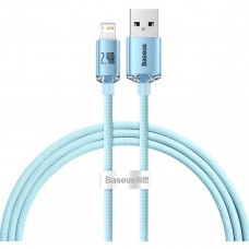 Кабель Baseus Crystal Shine USB - Lightning (M/M), 2.4A, 2 м Sky Blue (CAJY001203) Кабель Baseus Crystal Shine USB - Lightning (M/M), 2.4A, 2 м Sky Blue (CAJY001203)