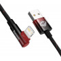 Кабель Baseus MVP 2 USB - Lightning (M/M), 2.4A, 1 м Black/Red (CAVP000020)
