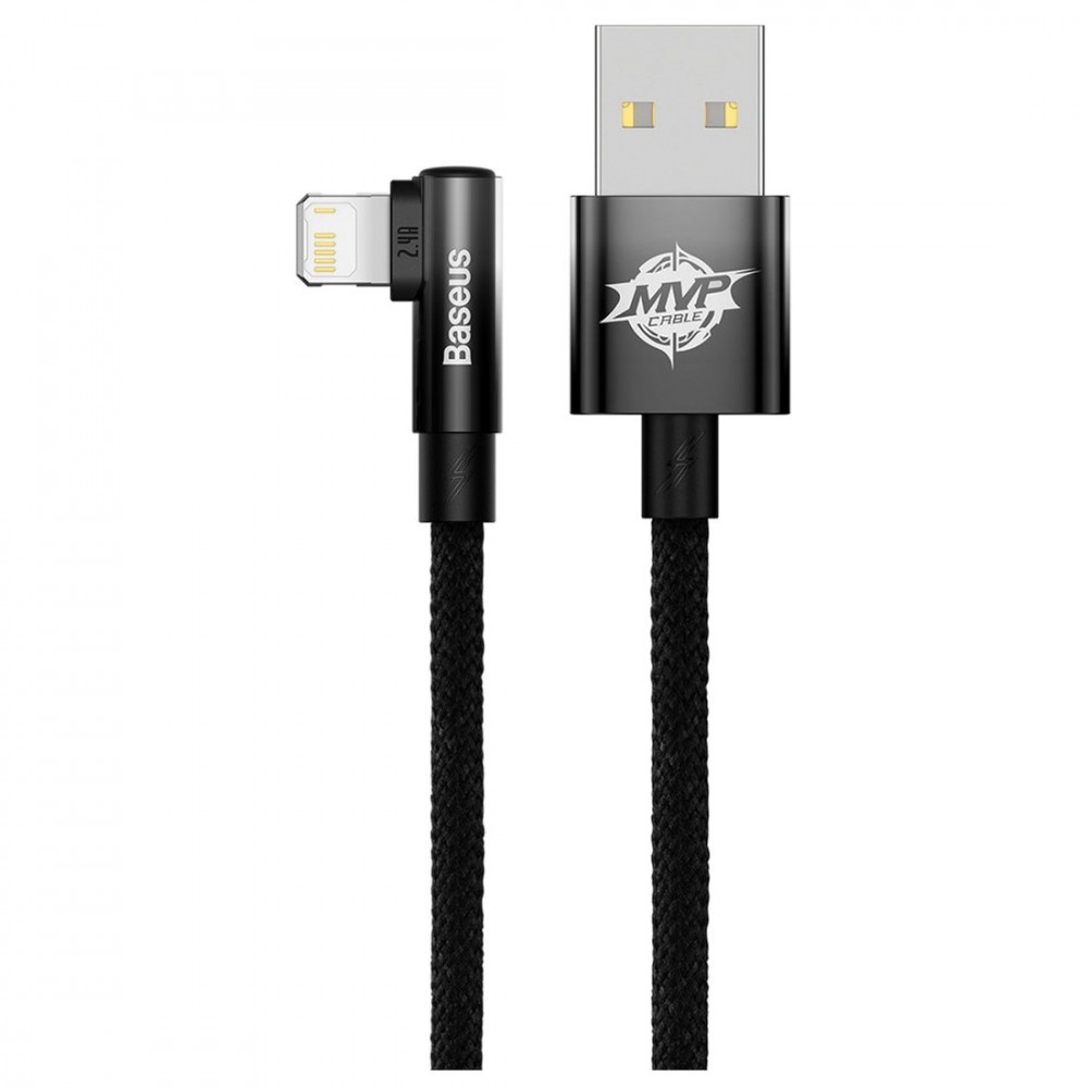 Кабель Baseus MVP 2 USB - Lightning (M/M), 2.4A, 2 м Black (CAVP000101)