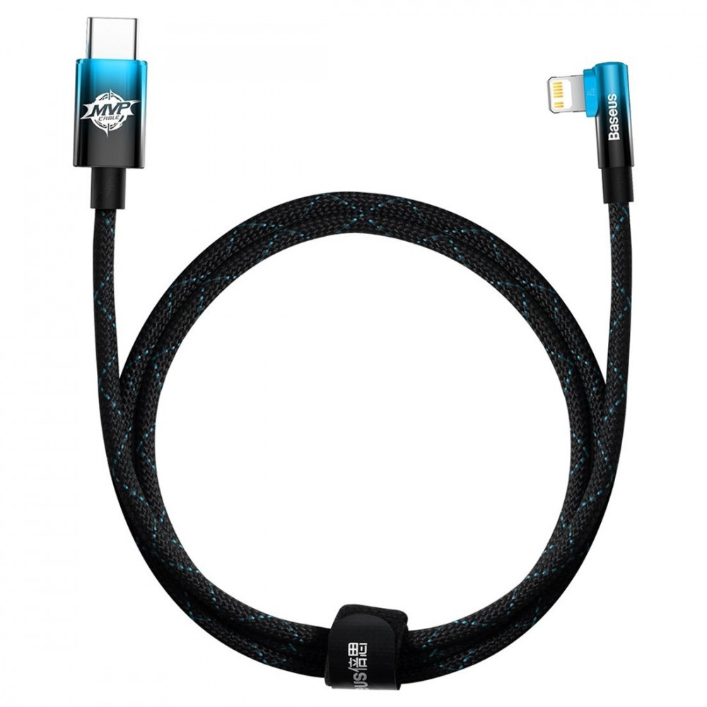 Кабель Baseus MVP 2 USB Type-C - Lightning (M/M), 20W, 1 м Black/Blue (CAVP000221)