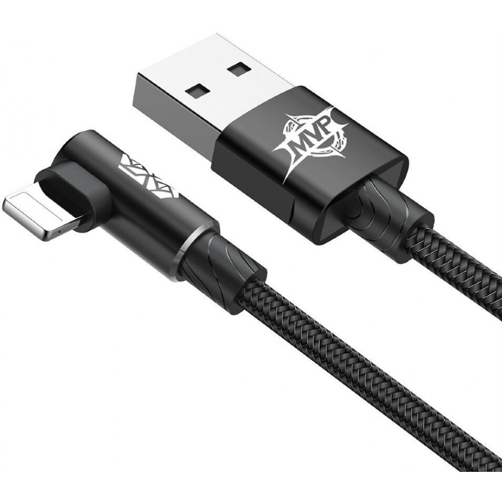 Кабель Baseus MVP USB - Lightning (M/M), 1.5A, 2 м Black (CALMVP-A01)