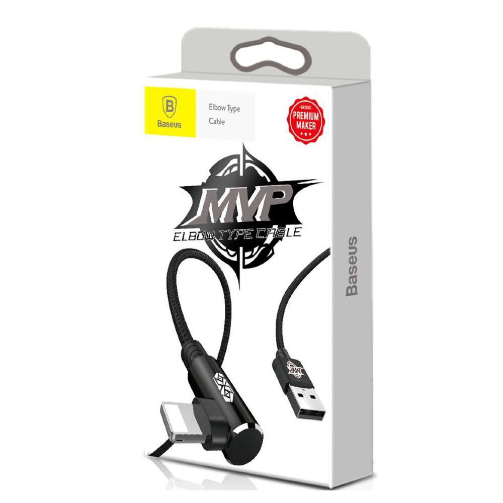 Кабель Baseus MVP USB - Lightning (M/M), 1.5A, 2 м Black (CALMVP-A01)