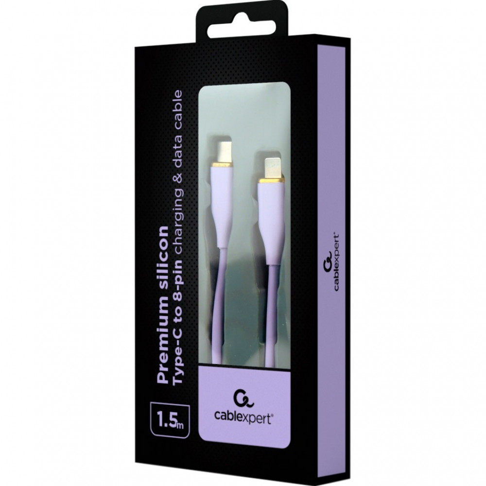 Кабель Cablexpert USB Type-C - Lightning (M/M), 2.25 A, 20 W, 1.5 м, Purple (CC-USB2S-CM8PM-1.5M-P)