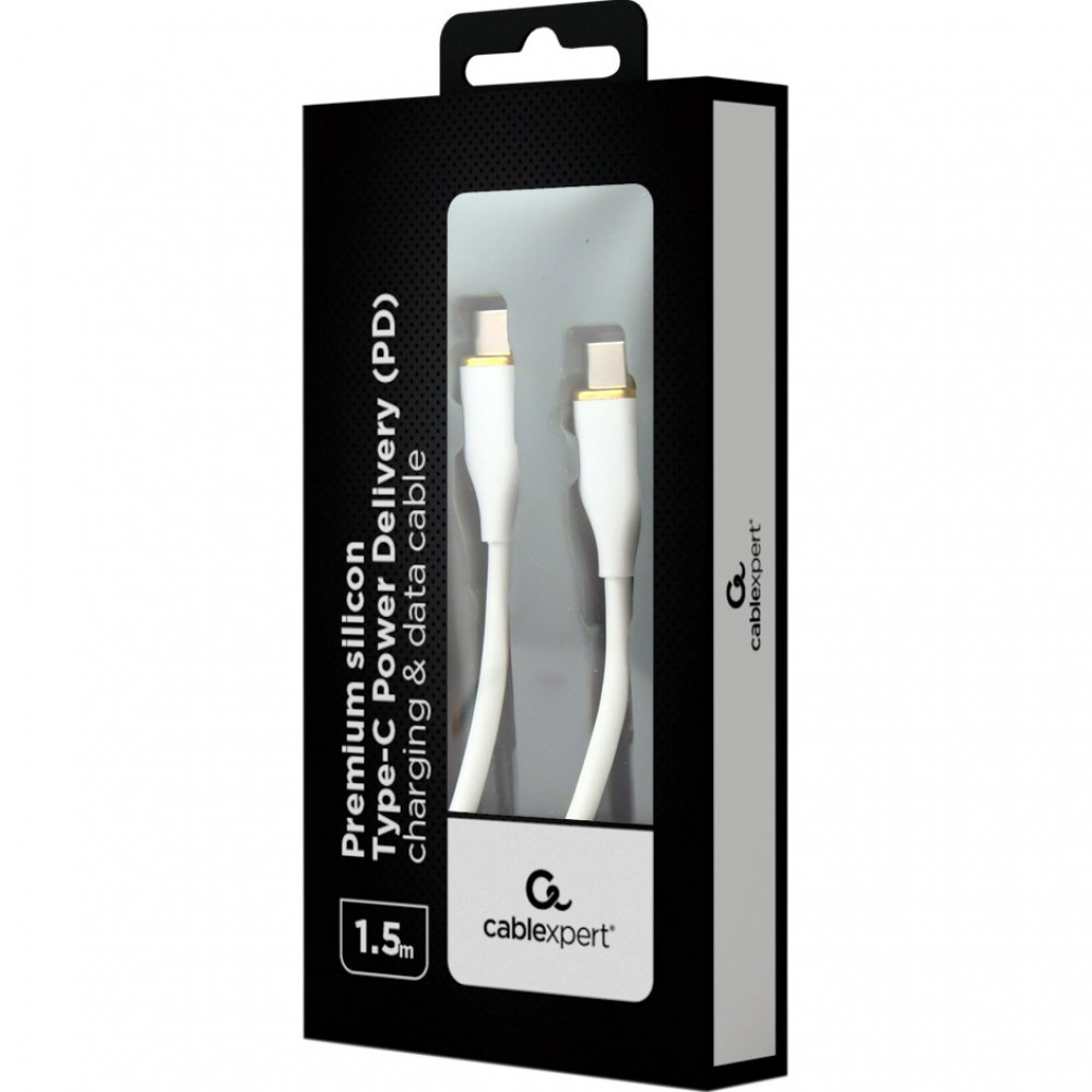Кабель Cablexpert USB Type-C - USB Type-C (M/M), 3 A, 60 W, 1.5 м, White (CC-USB2S-CMCM-1.5M-W)
