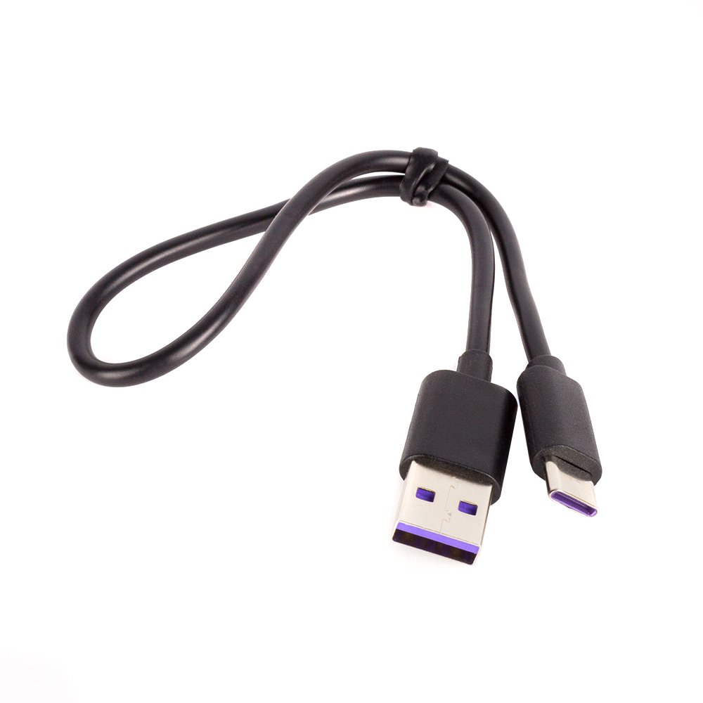 Кабель ColorWay USB - USB Type-C (M/M), 2.4 А, 0.3 м, Black (CW-CBUC059-BK)