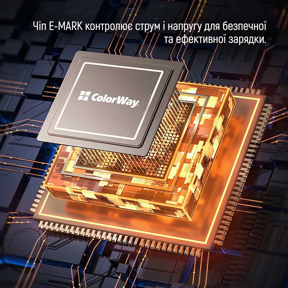 Кабель ColorWay USB Type-C + USB Type-C (M/M), 5.0 А, 1 м, Black (CW-CBPDCC069-BK)