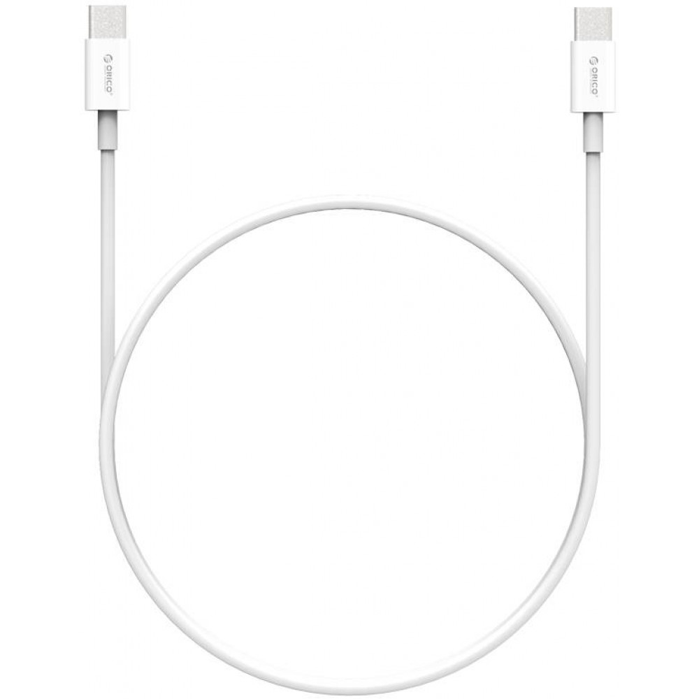 Кабель Orico USB Type-C - USB Type-C (M/M), 100W, 1 м White (CA913381)