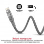 Кабель Promate NerveLink-i USB - Lightning (M/M), 2.4 A, 1.2 м, Grey