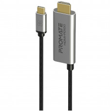 Кабель Promate HDMI-PD100 USB Type-C - HDMI V 2.0 (M/M), 1.8 м, Grey