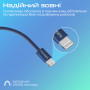 Кабель Promate EcoLine-Ci120 USB Type-C - Lightning (M/M), 3 A, 27 W, 1.2 м, Navy