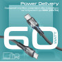 Кабель Promate USB Type-C - USB Type-C (M/M), 3A, 60W, 1.2 м, Black (fletchlink-cc.black)