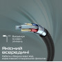 Кабель Promate xCord-AC200 USB - USB Type-C (M/M), 2 м, Black (xcord-ac200.black)