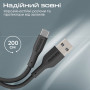 Кабель Promate xCord-AC200 USB - USB Type-C (M/M), 2 м, Black (xcord-ac200.black)