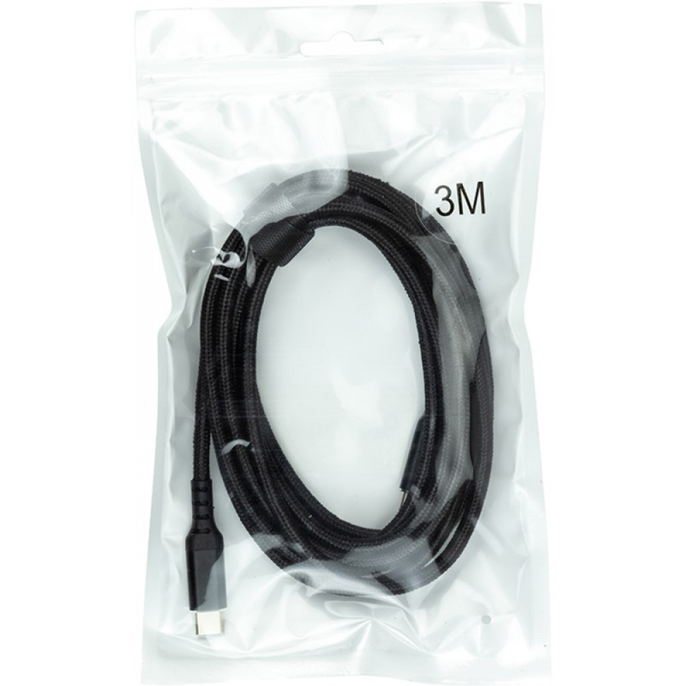 Кабель San Guan USB Type-C - USB Type-C (M/M) PD 60W, 3 м, Black (CA914104)