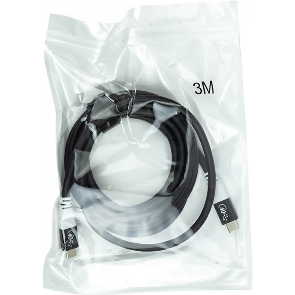 Кабель San Guan USB Type-C - USB Type-C (M/M) PD 100W, 40Gbps, 3 м Black (CA914135)