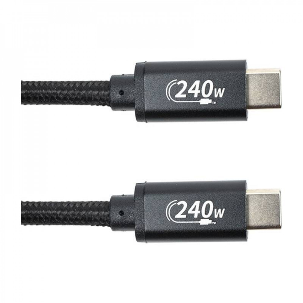 Кабель San Guan USB Type-C - USB Type-C (M/M) PD 240W, 3 м, Black (CA914128)
