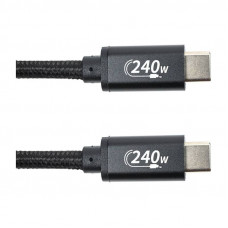 Кабель San Guan USB Type-C - USB Type-C (M/M) PD 240W, 3 м, Black (CA914128)