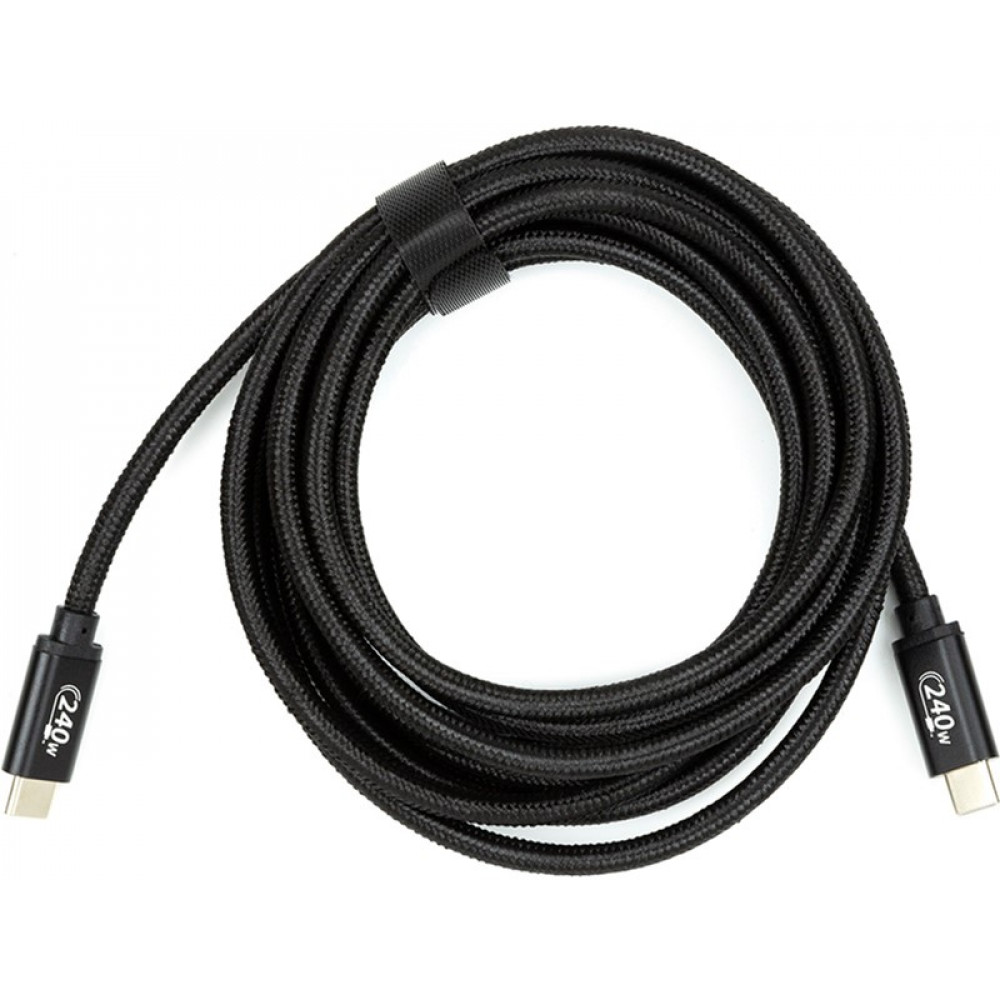 Кабель San Guan USB Type-C - USB Type-C (M/M) PD 240W, 3 м, Black (CA914128)