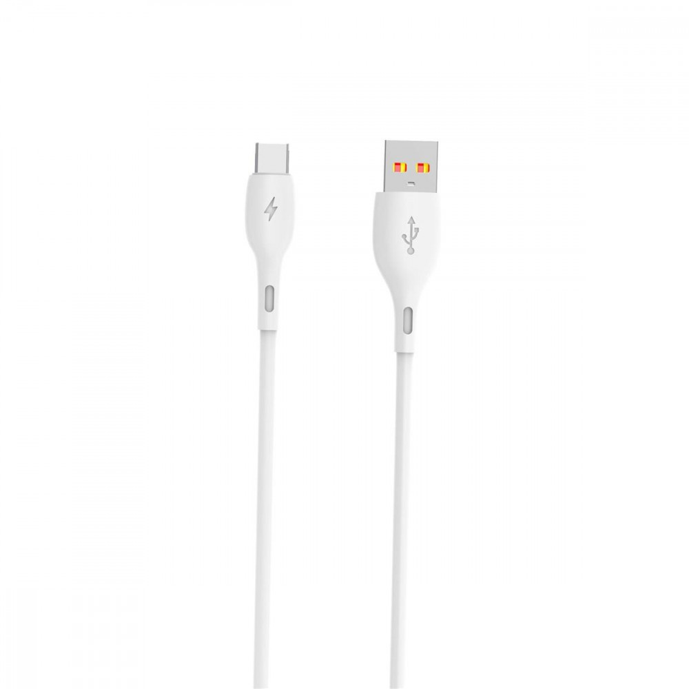 Кабель SkyDolphin S22T Soft Silicone USB - USB Type-C (M/M), 1 м, White (SDUSB-000602)
