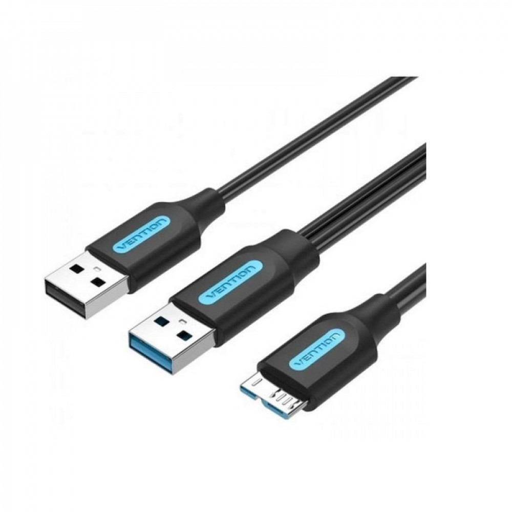 Кабель для принтера Vention 2in1 USB - USB Type-B 3.0 (M/M), 1 м, Black (CQPBF)