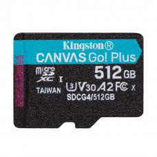 Карта пам`яті MicroSDXC 512GB UHS-I/U3 Class 10 Kingston Canvas Go! Plus R200/W160MB/s (SDCG4/512GBSP) Карта пам`яті MicroSDXC 512GB UHS-I/U3 Class 10 Kingston Canvas Go! Plus R200/W160MB/s (SDCG4/512GBSP)