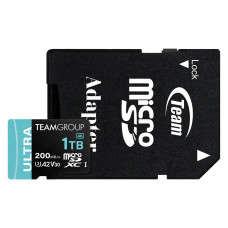 Карта пам`ятi MicroSDXC 1TB UHS-I/U3 Class 10 Team Ultra R200/W170MB/s + SD-адаптер (TULMSDX1TIA2V3022503) Карта пам`ятi MicroSDXC 1TB UHS-I/U3 Class 10 Team Ultra R200/W170MB/s + SD-адаптер (TULMSDX1TIA2V3022503)