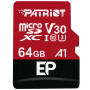 Карта пам`ятi MicroSDXC 64GB UHS-I/U3 Class 10 Patriot EP A1 R90/W80MB/s + SD-adapter (PEF64GEP31MCX)