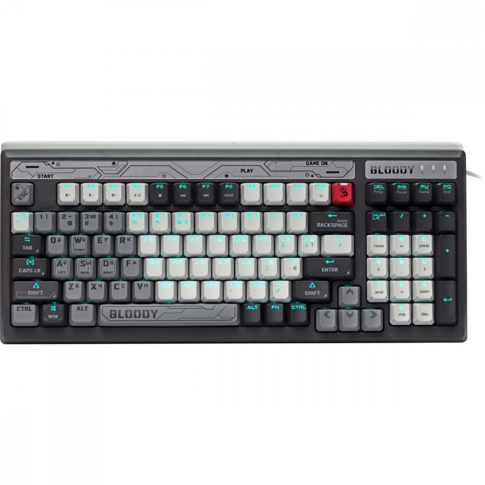 Клавіатура Bloody B950 RGB Warrior Grey