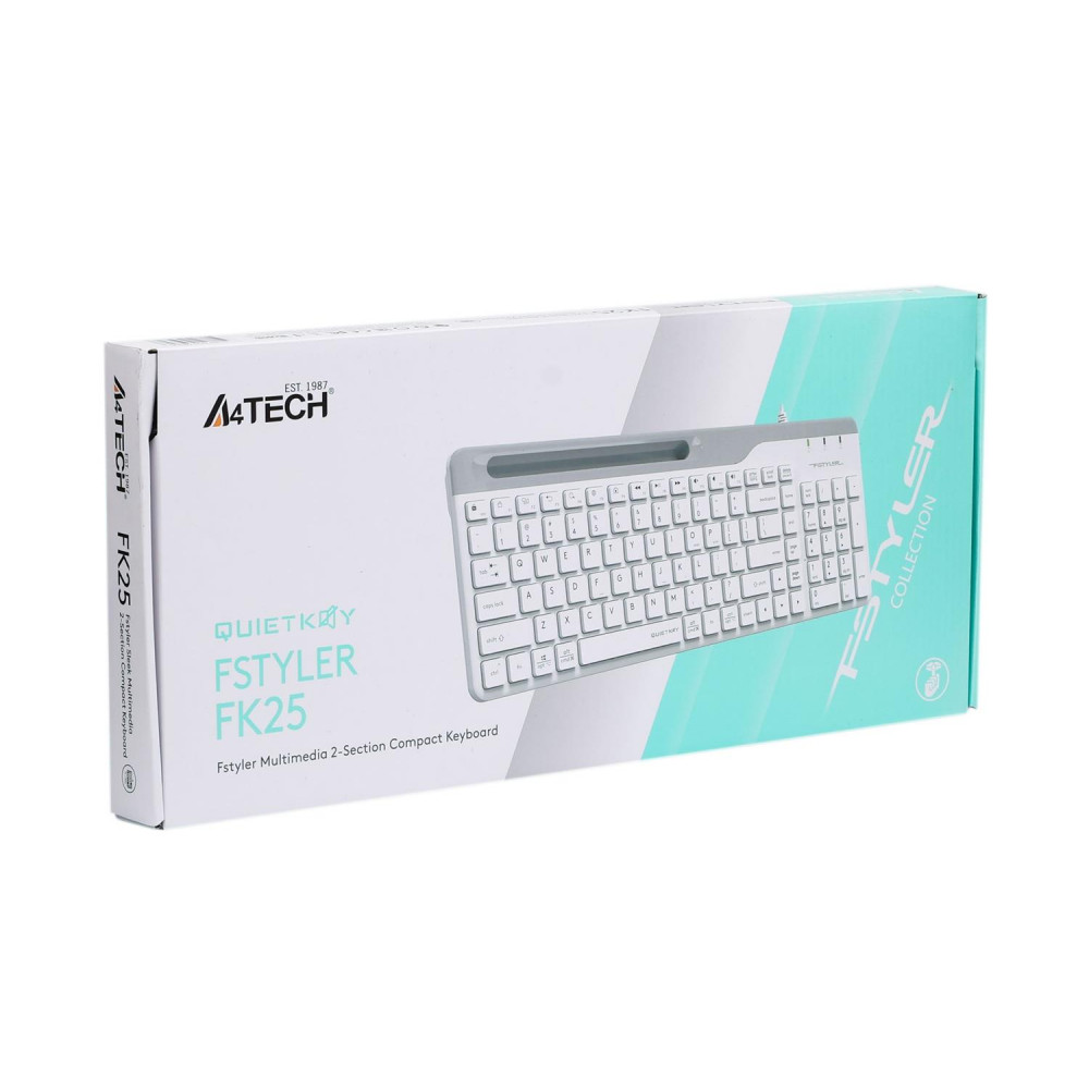 Клавіатура A4Tech Fstyler Ukr FK25 White