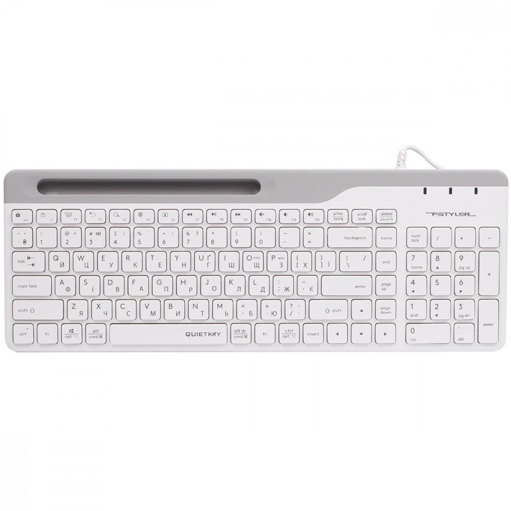 Клавіатура A4Tech Fstyler Ukr FK25 White