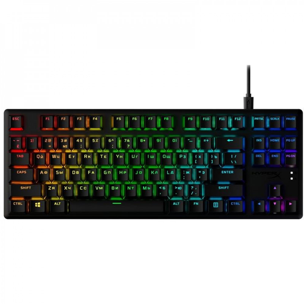 Клавіатура HyperX Alloy Origins Core PBT Aqua RGB Black (639N9AA) 