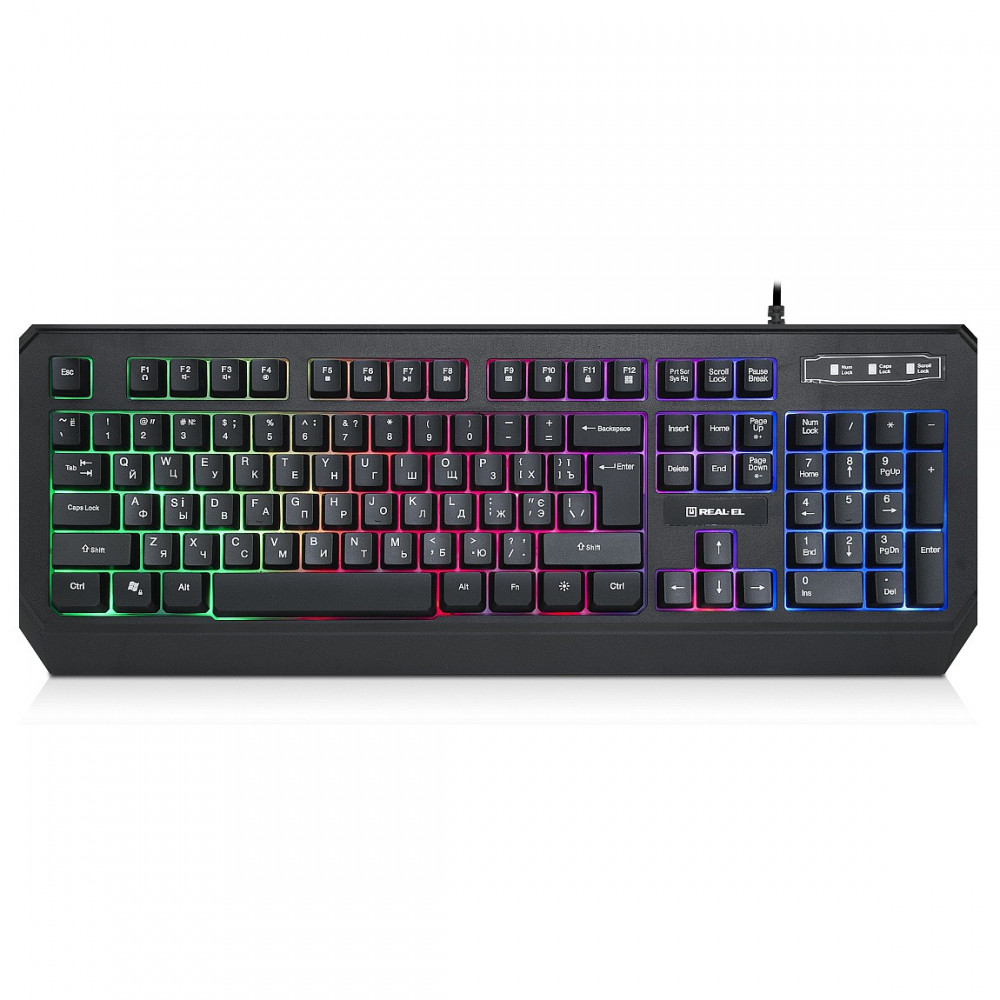 Клавіатура REAL-EL Comfort 7001 Ukr Black
